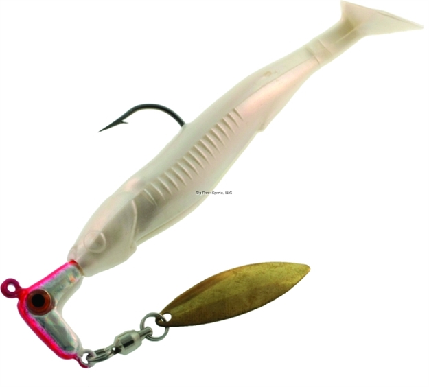 Picture of Road Runner Bozka Salt Runner Jig W/Spinner Chrome Red/White 1/4 OZ 2Pk