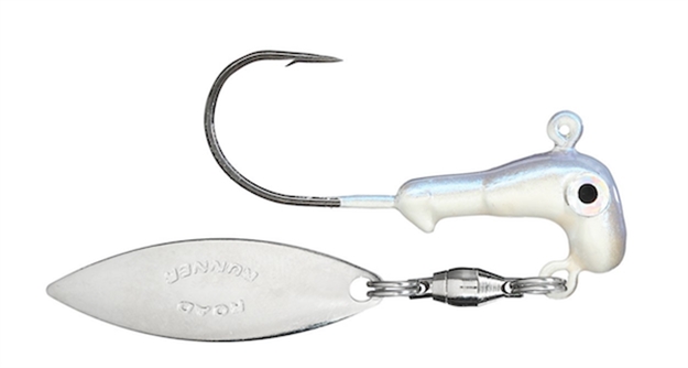 Picture of Road Runner Casey's Finesse Runner Jig Heads W/Spinner Albino 1/8 OZ 2Pk