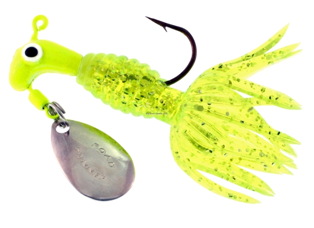 Picture of Road Runner Crappie Thunder 1/16Oz, 2Pk, Chartreuse/ Chartreuse Sparkle