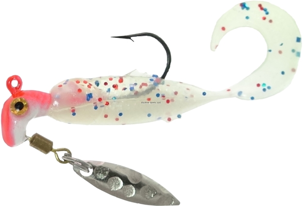 Picture of Road Runner GO GO Runner Jig W/Spinner 1/16 Oz, Red-White/White Pearl W/ Red Blue Fleck