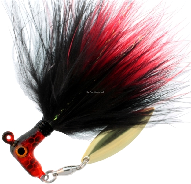 Picture of Road Runner Marabou Pro Jig W /Spinner 1/16 Oz, Fire Craw