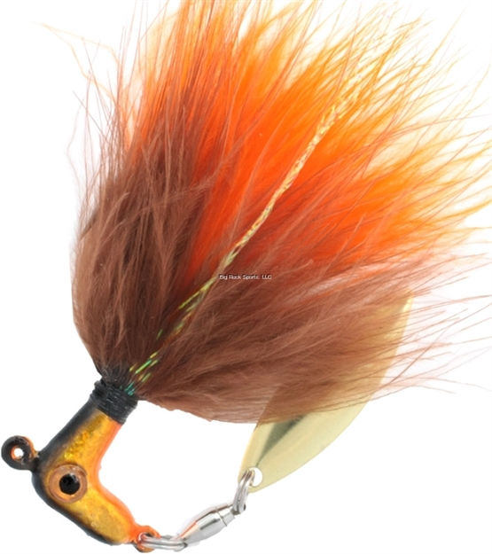Picture of Road Runner Marabou Pro Jig W/Spinner 1/16 Oz, Golden Craw
