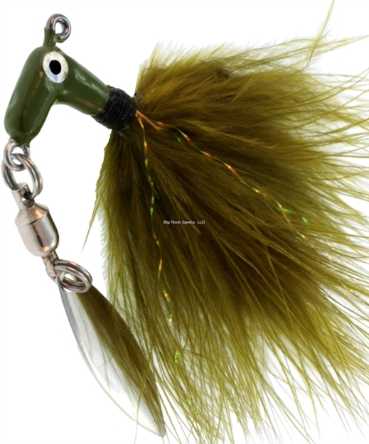 Picture of Road Runner Marabou Pro Jig W/Spinner 1/16 OZ Olive