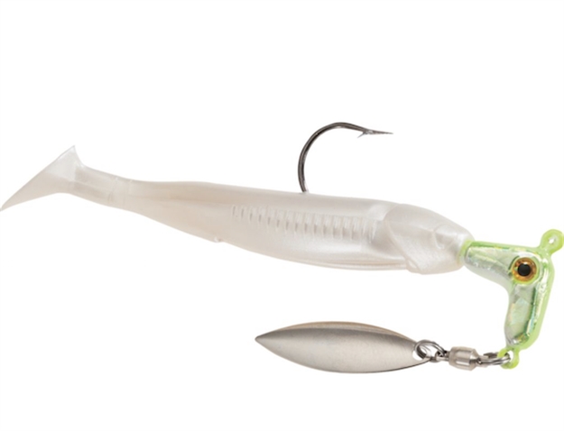 Picture of Road Runner Randy's Swim-N-Runner Heads W/Spinner, 1/4 Oz, 3.5" Bang Shad Body, Lemon Shad/White Alewife, 1/Pack RHSR-14-501