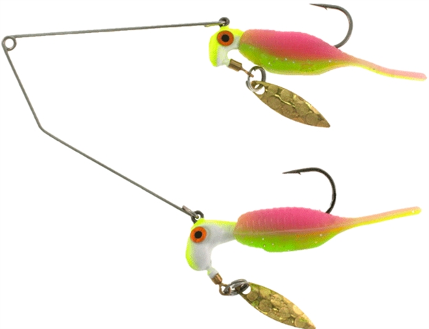Picture of Road Runner Reality Shad Buffet Rig, 1/16 OZ Top/1/8 OZ Bottom, Chartreuse/Electric Chicken (Sherbert), 1/Pack RBB15-038 020801484243