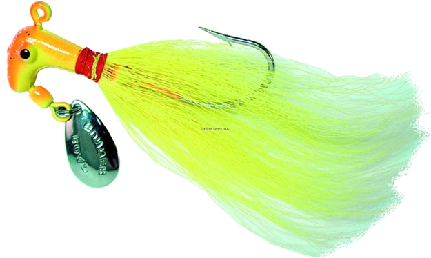 Picture of Road Runner Striper Bucktail Jig W/Spinner, 1 Oz, Yellow, Strip Card