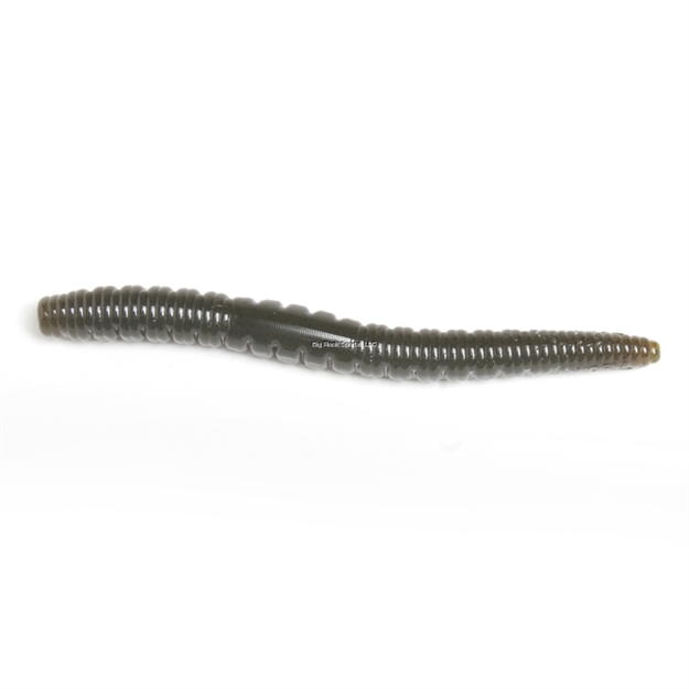 Picture of Roboworm Ned Worm 5", Green Pumpkin Black Flake, 6/Pack