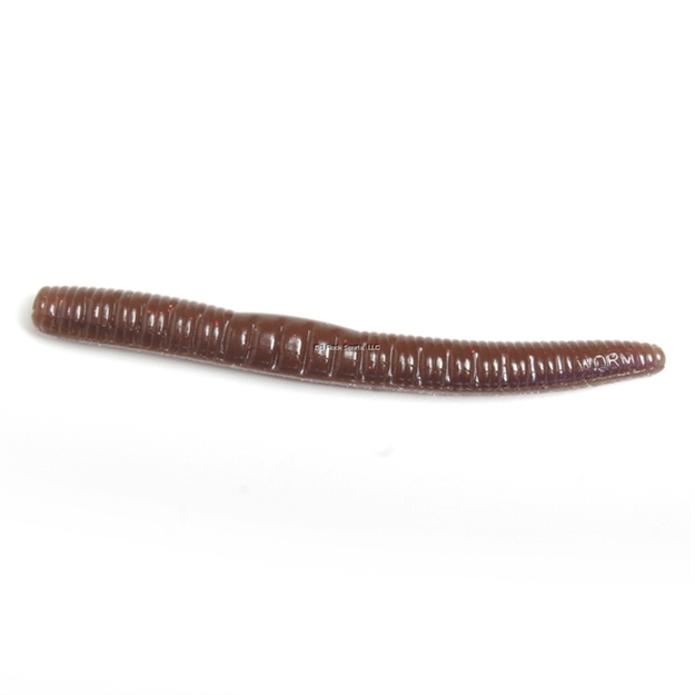 Picture of Roboworm Ned Worm 5", Oxblood Light Red Flake, 6/Pack