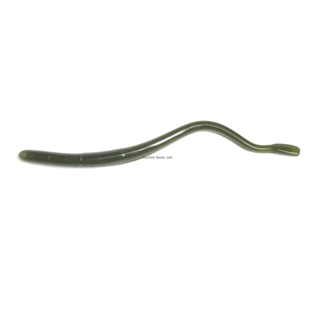 Picture of Roboworm Straight Tail Worm, 6", Watermelon Red & Black Flake, 10/Pack