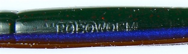 Picture of Roboworm Straight Tail Worm, 7", Aaron's Magic Red & Black Flake, 8/Pack