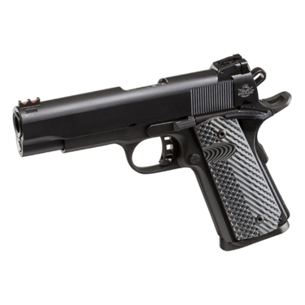 Picture of  Rock Island 51857 Rock Ultra Cco 45 Acp 7+1 4.20" Button-Rifled Barrel, Black Parkerized Serrated Steel Slide, Black Anodized Aluminum Frame W/Beavertail, G10 Tactical Grip, Right Hand 806015518570