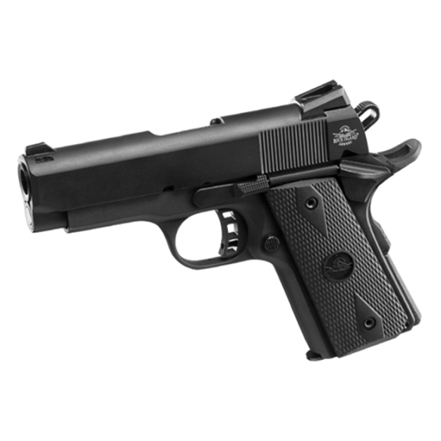 Picture of  Rock Island 51585 Rock Ultra Cs-L 45 Acp Caliber With 3.60" Barrel, 7+1 Capacity, Black Anodized Finish Aluminum Beavertail Frame, Serrated Black Parkerized Steel Slide & Black/Gray G10 Grip 806015515852