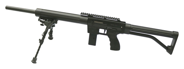 Picture of Rock Island 51186 Mig Target 
Semi-Automatic 22 Long Rifle (Lr) 18" 10+1 Skeletonized Aluminum Black Stk Black Parkerized