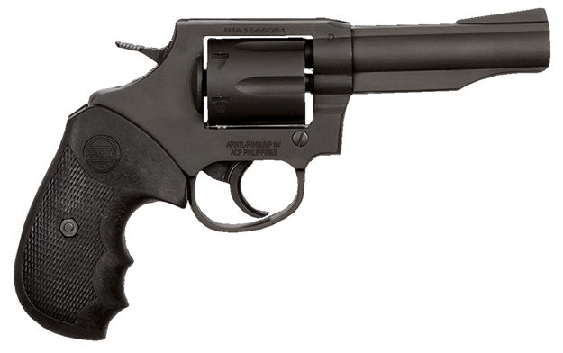 Picture of  Rock Island 51261 M200  Medium Frame 38 Special 6Rd 4" Black Parkerized Steel Barrel, Cylinder & Frame, Black Finger Grooved Grip, Transfer Bar Safety, Exposed Hammer