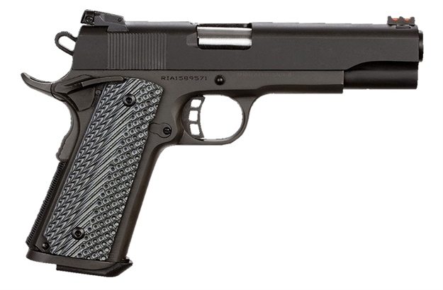 Picture of  Rock Island 51719 Rock Ultra FS 40 S&W Caliber With 5" Barrel, 8+1 Capacity, Overall Black Parkerized Finish Steel, Beavertail Frame, Serrated Slide & Black/Gray G10 Grip