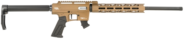 Picture of Rock Island Tm2218burnt Tm22  22 LR 10+1 18" Barrel, Threaded Muzzle, Exclusive Burnt Bronze Anodized Metal Finish, 7075-T6 Aluminum Receiver, Black Anodized Synthetic Stock, Optics Ready TM22-18-BURNT 812285027708