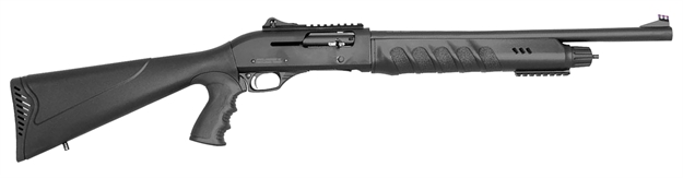 Picture of  Rock Island X4 Tact Li-On Full Size Frame 12 Gauge Semi-Auto 3" 4+1 18.50" Black Steel Barrel, Black Anodized Aluminum Receiver, Black Fixed W/Pistol Grip Synthetic Stock