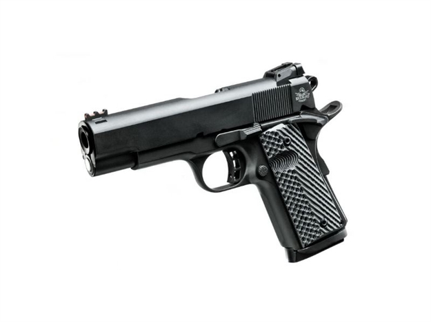 Picture of  Rock Island 51857 Rock Ultra Cco 45 Acp 7+1 4.20" Button-Rifled Barrel, Black Parkerized Serrated Steel Slide, Black Anodized Aluminum Frame W/Beavertail, G10 Tactical Grip, Right Hand 806015518570