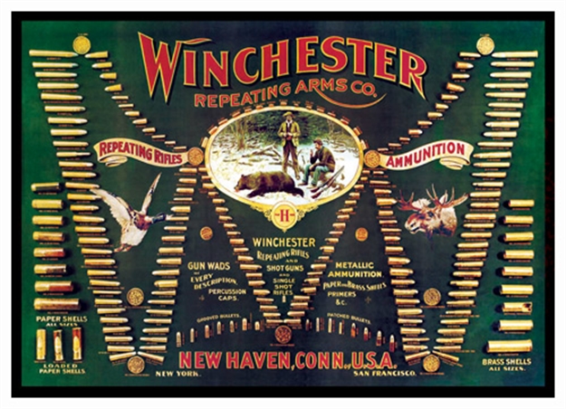Picture of Rockin' W Brand Brand Winchester Double-W Cartridge Rug 52"X37"