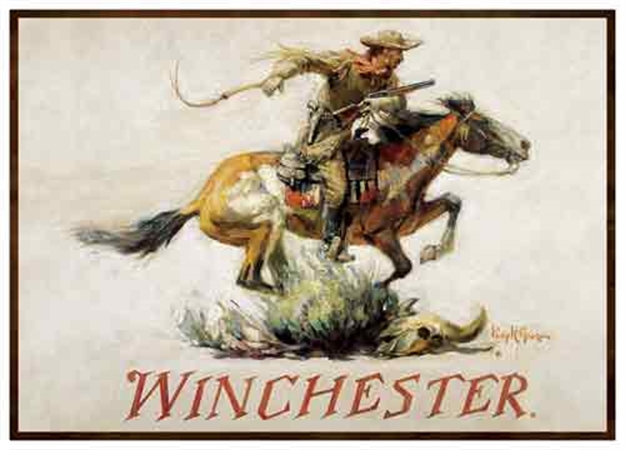 Picture of Rockin' W Brand Brand Winchester Horse & Rider Rug 52"X37"