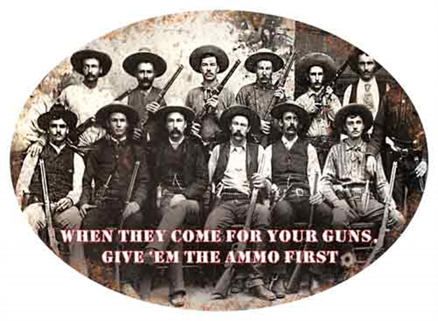 Picture of River's Edge Gifts Edge Winchester Sign "Give 'Em The Ammo" 18" X 11"