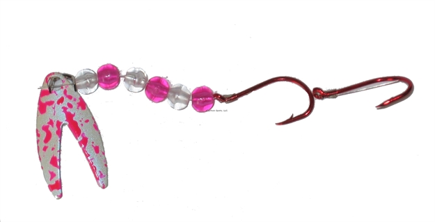 Picture of Rocky Mountain Chrt-N-Chart Assassin Spinner, 1.5", Radical Glow Beads, 2 Red Hooks, UV Pink Splatter