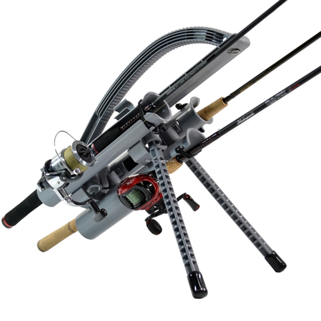 Picture of Rod-Runner Express Fishing Rod Caddy, Carries UP TO 3 Rods, Gray