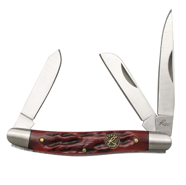 Picture of Roper Stockman 2.5 IN Blade Jigged Red Bone Handle