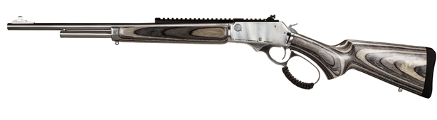 Picture of  Rossi 953030209Lw R95  30-30 Win 5+1 20" Stainless Steel Barrel, Matte Stainless Picatinny Rail Steel Receiver, Gray Fixed Laminate Stock