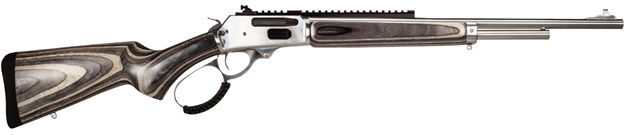Picture of  Rossi 953030209Lw R95  30-30 Win 5+1 20" Stainless Steel Barrel, Matte Stainless Picatinny Rail Steel Receiver, Gray Fixed Laminate Stock