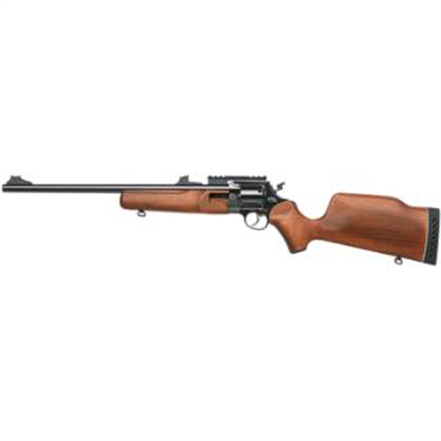 Picture of  Rossi Scj4510 Circuit Judge  45 Colt (Lc) Caliber OR 410 Gauge With 5Rd Capacity, 18.50" Barrel, Polished Black Metal Finish & Hardwood Monte Carlo Stock Right Hand (Full Size)