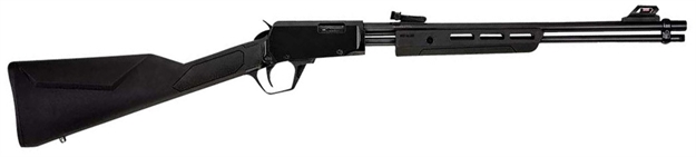 Picture of Rossi  Gallery  Pump 22 Wmr 12+1 20", Black, Polished Steel Barrel/Rec, Synthetic Stock, Fiber Optic Sights RP22W201SY 754908297306