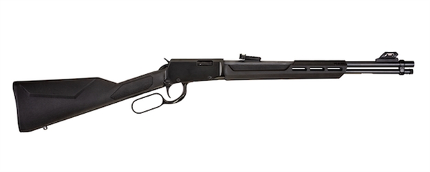 Picture of  Rossi Rl22181sy Rio Bravo  Lever Action 22 LR Caliber With 15+1 Capacity, 18" Round Barrel, Polished Black Metal Finish & Black Synthetic Stock Right Hand (Full Size) 754908229703