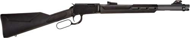 Picture of  Rossi Rl22w201sy Rio Bravo  Lever Action 22 Wmr 12+1 20" Round Barrel, Black, Polished Rec/Barrel, Synthetic Stock, Fiber Optic Sights 754908297702