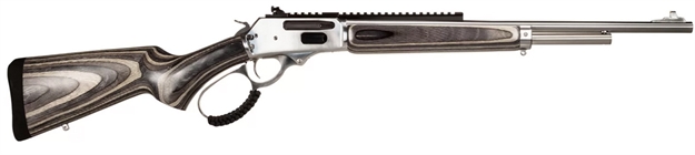 Picture of  Rossi 953030209Lw R95  30-30 Win 5+1 20" Stainless Steel Barrel, Matte Stainless Picatinny Rail Steel Receiver, Gray Fixed Laminate Stock