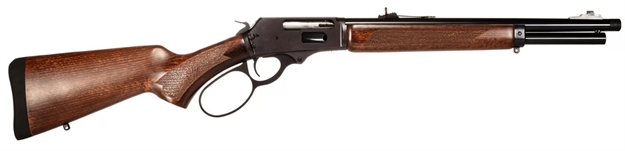 Picture of  Rossi 954570161 R95 Trapper 45-70 Gov 5+1 16.50" Black Oxide Threaded Barrel, Black Oxide Drilled & Tapped Stainless Steel Receiver, Fixed Hardwood Stock 754908334902