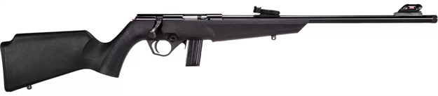 Picture of  Rossi Rb22l1611 Rb22  Compact 22 LR 10+1, 16" Matte Black Button Rifled Free Floating Steel Barrel, Matte Black Stainless Steel Receiver, Black Monte Carlo Stock, Right Hand