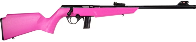 Picture of Rossi  Rb22  Compact 22 LR 10+1, 16" Matte Black Button Rifled Free Floating Steel Barrel, Matte Black Stainless Steel Receiver, Pink Monte Carlo Stock, Right Hand RB22L1611P 754908321605
