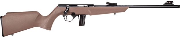 Picture of  Rossi Rb22l1611fde Rb22  Compact 22 LR 10+1, 16" Matte Black Button Rifled Free Floating Steel Barrel, Matte Black Stainless Steel Receiver, Flat Dark Earth Monte Carlo Stock, Right Hand