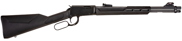 Picture of  Rossi Rl22w201sy Rio Bravo  Lever Action 22 Wmr 12+1 20" Round Barrel, Black, Polished Rec/Barrel, Synthetic Stock, Fiber Optic Sights