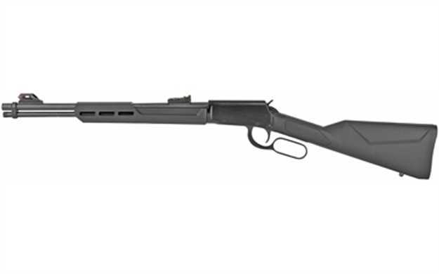 Picture of  Rossi Rl22181sy Rio Bravo  Lever Action 22 LR Caliber With 15+1 Capacity, 18" Round Barrel, Polished Black Metal Finish & Black Synthetic Stock Right Hand (Full Size) 754908229703