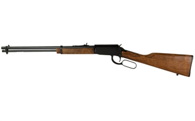Picture of  Rossi Rl22w201wd Rio Bravo  Lever Action 22 Wmr 12+1 20" Round Barrel, Polished Black Metal Finish, German Beechwood Stock 754908297900