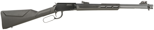 Picture of  Rossi Rl22w201sy Rio Bravo  Lever Action 22 Wmr 12+1 20" Round Barrel, Black, Polished Rec/Barrel, Synthetic Stock, Fiber Optic Sights 754908297702