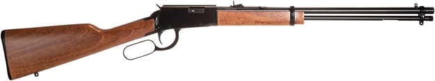 Picture of  Rossi Rl22w201wd Rio Bravo  Lever Action 22 Wmr 12+1 20" Round Barrel, Polished Black Metal Finish, German Beechwood Stock