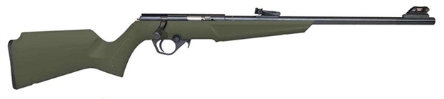Picture of Rossi  Rb22  Compact 22 LR 10+1, 16" Matte Black Button Rifled Free Floating Steel Barrel, Matte Black Stainless Steel Receiver, OD Green Monte Carlo Stock, Right Hand RB22L1611OD