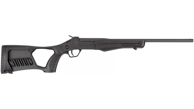 Picture of Rossi Ssp1bk Tuffy Single Shot Youth 410 Gauge Break Open 3" 1Rd 18.50" Matte Black Barrel, Matte Black Steel Receiver, Black Synthetic Thumbhole Stock W/Shell Holder, Right Hand SSP1-BK 754908231706