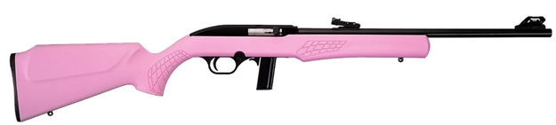 Picture of  Rossi Rs22l1811p Rs22  Full Size 22 LR 10+1 18" Matte Black Steel Barrel, Matte Black Grooved Aluminum Receiver, Pink Synthetic Fixed Stock