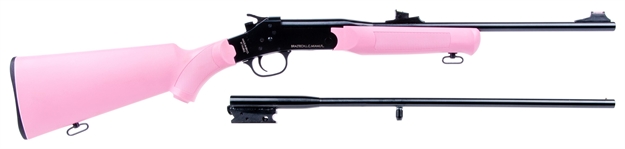 Picture of Rossi S411220pk Matched Pair Yth Rifle/Shotgun Break Open 22Lr/410Ga Blued Pink