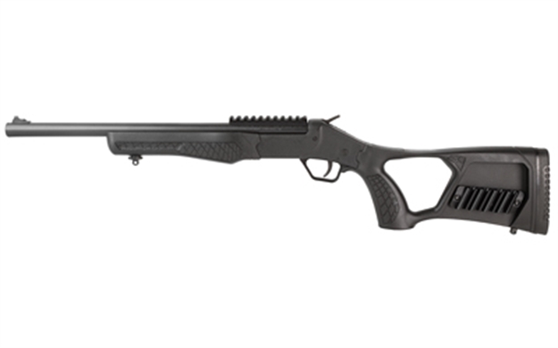 Picture of Rossi Ssps45bkit Survival Stow & GO Bag Kit 45 Colt (Long Colt) 1Rd 16" Black Oxide Single Shot Barrel, Black Oxide Picatinny Rail, Thumbhole W/Shell Holder Synthetic Stock, Carry Bag SSPS45-BKIT 754908900404