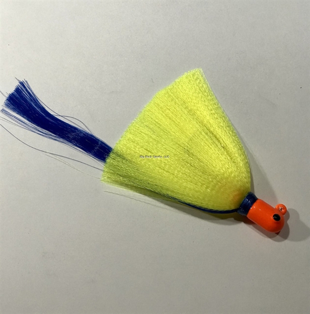 Picture of R&R 1 Oz. Flare Hawk With Orange Head, Chartreuse Nylon Hair Skirt And Blue Nylon Streamer